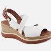 Women Paula Urban | Paula Urban - Nicolette Blanc Marron Sandals On Labotte