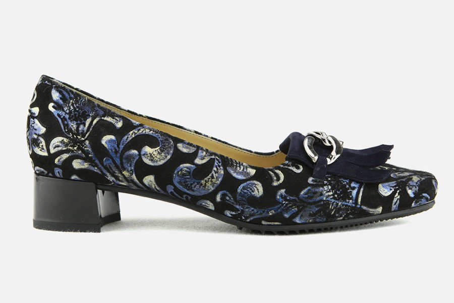 Women Brunate | Brunate - Baden Imprime Bleu Loafers On Labotte