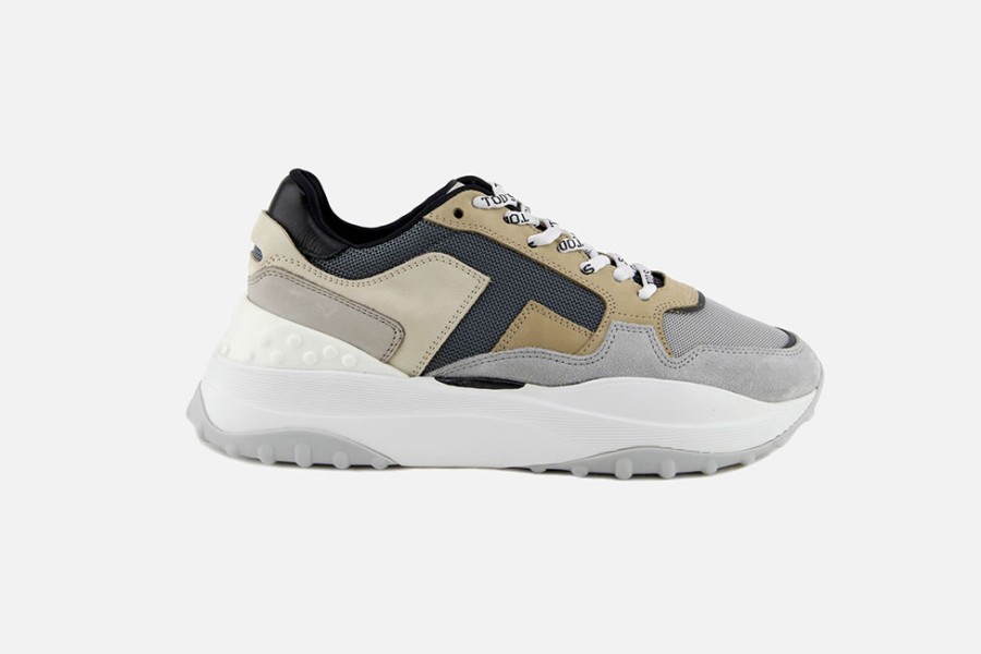 Women Tod's | Tod'S - Sportivo 45 Gris Noir Camel Sneakers On Labotte