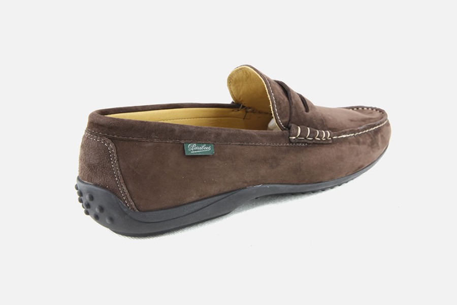 Men Paraboot | Paraboot - Cabrio Velours Cafe Loafers On Labotte