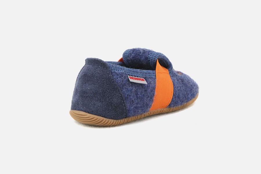 Girls Giesswein | Giesswein - Gymkana Banana Bleu Low Slippers On Labotte