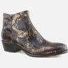 Women Muratti | Muratti - Rasmussen Python Marron Ankle Boots On Labotte