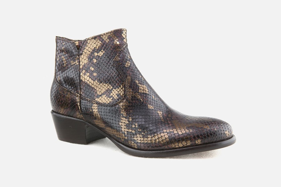 Women Muratti | Muratti - Rasmussen Python Marron Ankle Boots On Labotte