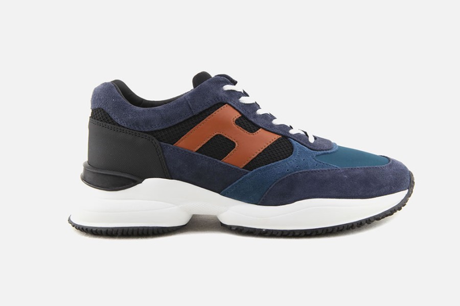 Men Hogan | Hogan - Hogan Interaction Sea Blue Sneakers On Labotte
