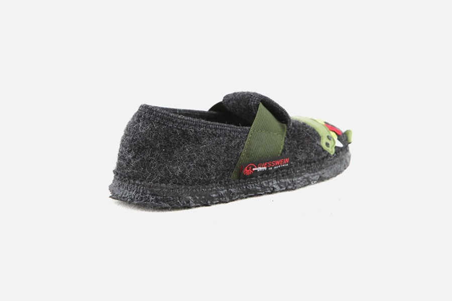 Boys Giesswein | Giesswein - Crocro Dark Grey Low Slippers On Labotte