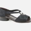 Women Brunate | Brunate - Brindisi T Imprime B Noir Sandals On Labotte
