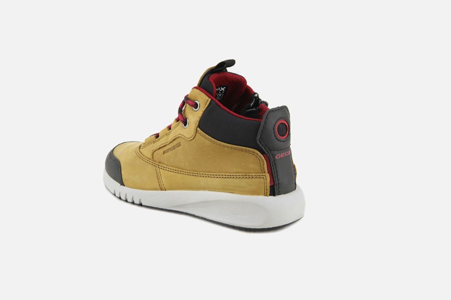 Boys Geox | Geox - Aeranter Abx Ocra Lace-Up Boots On Labotte