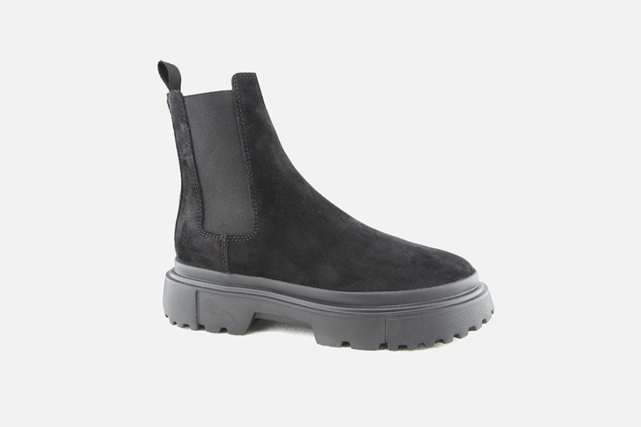 Women Hogan | Hogan - Hogan Chelsea Boot H619 Noir Ankle Boots On Labotte