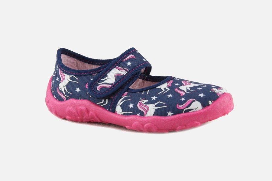 Girls Superfit | Superfit - Feerie Bleu Et Rose Low Slippers On Labotte