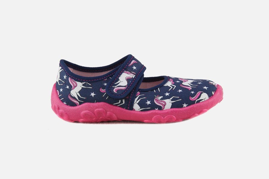 Girls Superfit | Superfit - Feerie Bleu Et Rose Low Slippers On Labotte