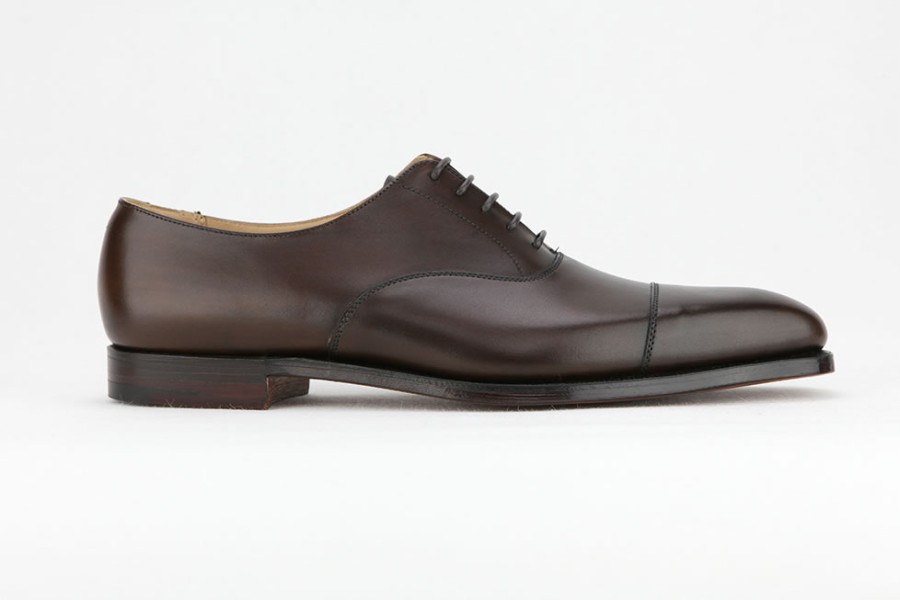 Men Crockett & Jones | Crockett & Jones - Hallam Brown Leather Sole Oxfords On Labotte