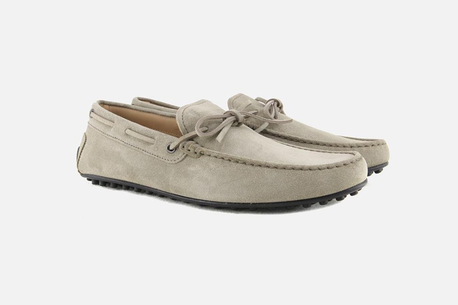Men Tod's | Tod'S - City Gommino Laccetto Sand Loafers On Labotte