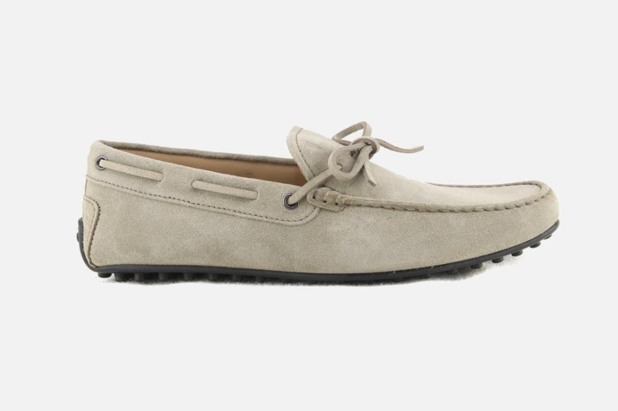 Men Tod's | Tod'S - City Gommino Laccetto Sand Loafers On Labotte