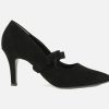 Women Paul Green | Paul Green - Priscille Daim Noir Pumps On Labotte