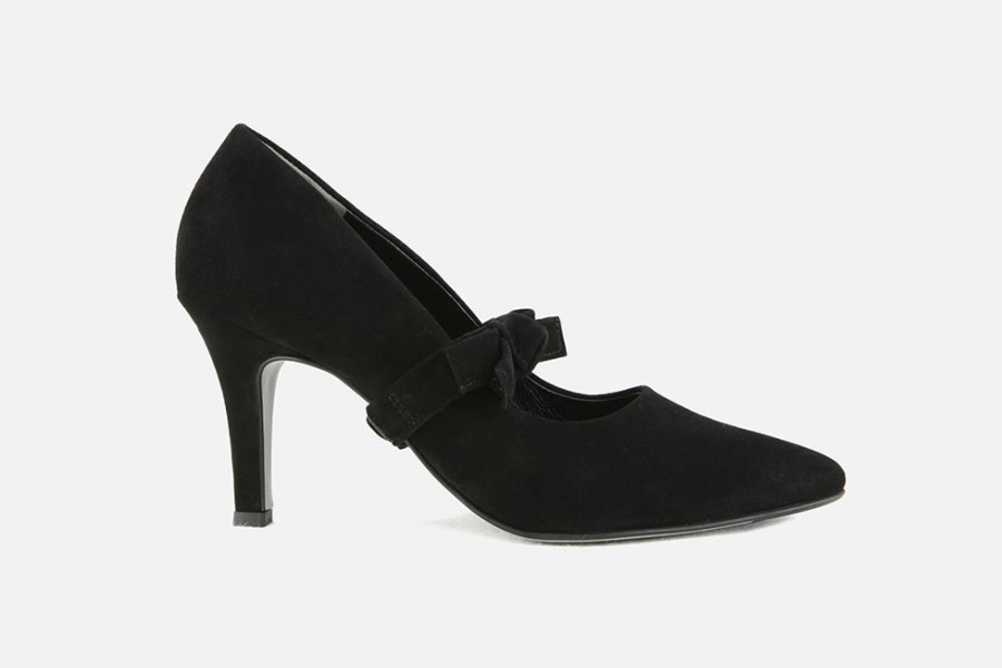 Women Paul Green | Paul Green - Priscille Daim Noir Pumps On Labotte