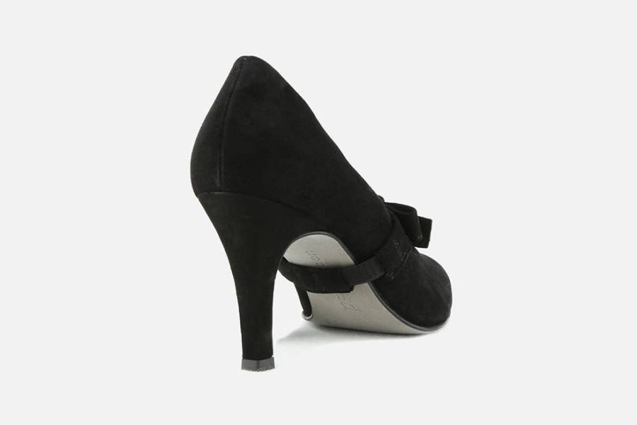 Women Paul Green | Paul Green - Priscille Daim Noir Pumps On Labotte