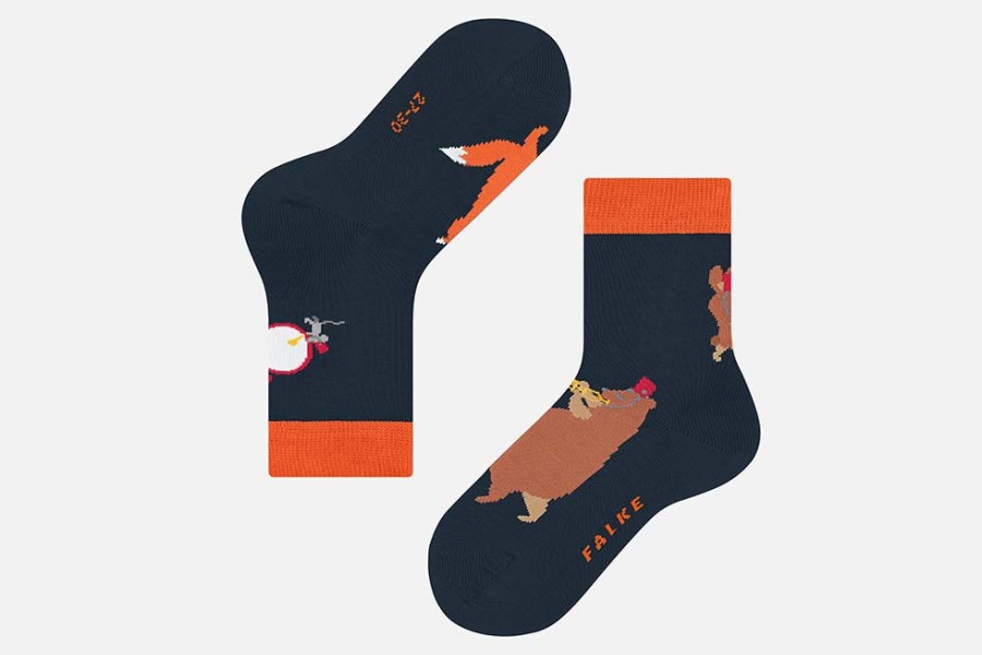 Girls Falke | Falke - Marching Band Bleu Socks On Labotte