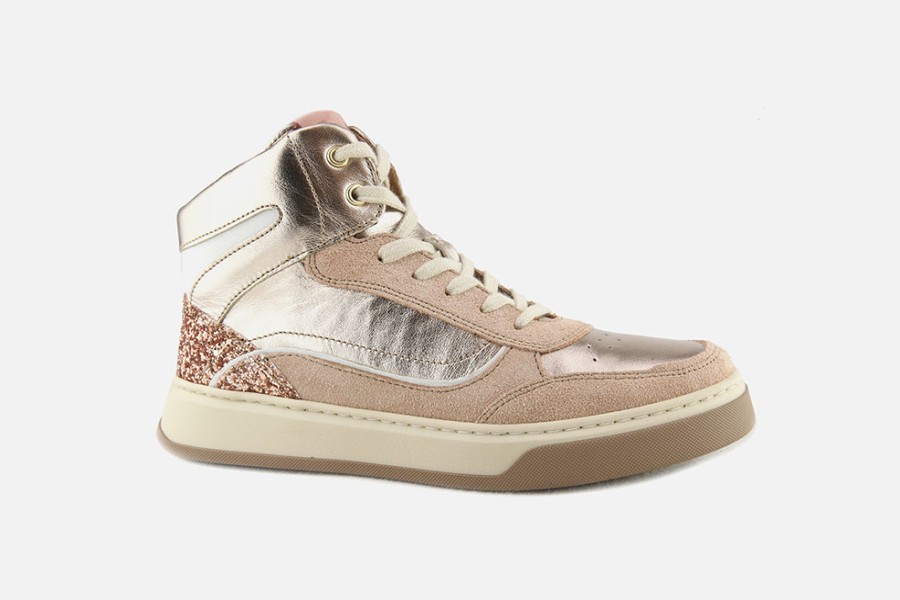 Girls Romagnoli | Romagnoli - Ozzyta Rosa Glitter Lace-Up Boots On Labotte