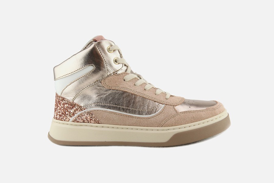 Girls Romagnoli | Romagnoli - Ozzyta Rosa Glitter Lace-Up Boots On Labotte