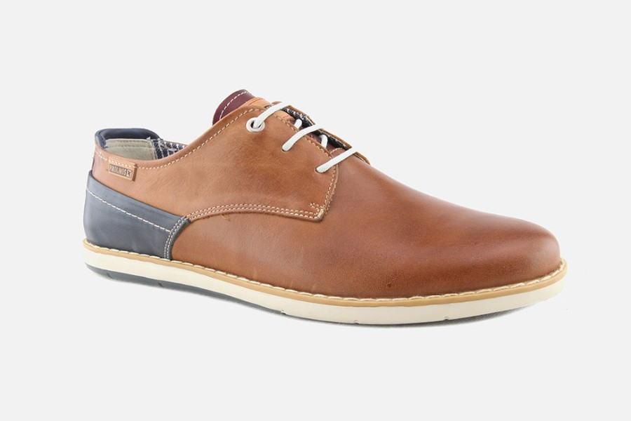 Men Pikolinos | Pikolinos - Jucar Lace Brandy Blue Derbies On Labotte