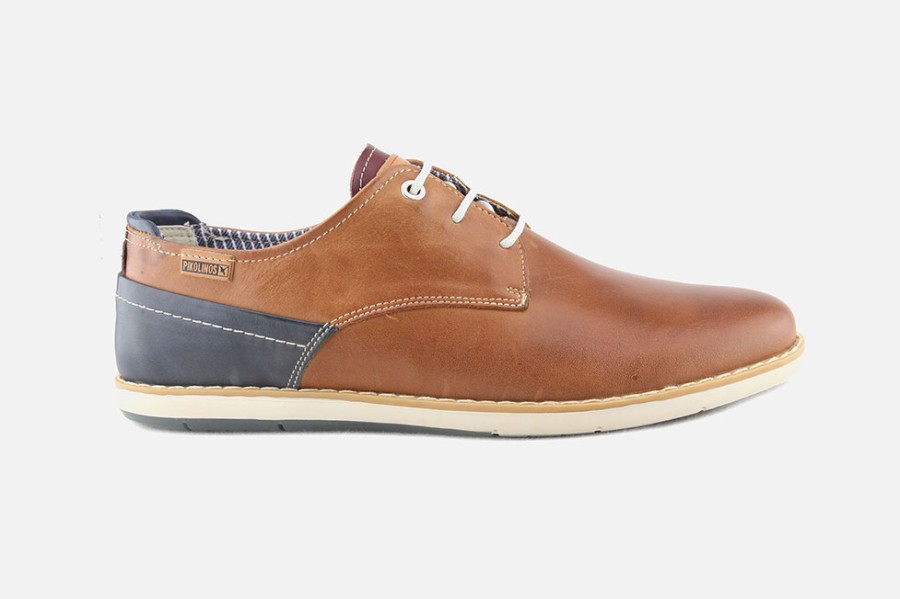 Men Pikolinos | Pikolinos - Jucar Lace Brandy Blue Derbies On Labotte