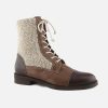 Women Artami | Artami - Olana Marron Camel Lace-Up Boots On Labotte