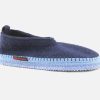 Women Giesswein | Giesswein - Corvatsch Bleu High Slippers On Labotte