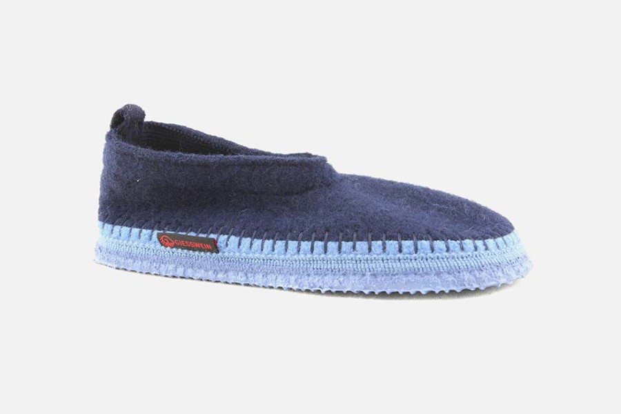 Women Giesswein | Giesswein - Corvatsch Bleu High Slippers On Labotte