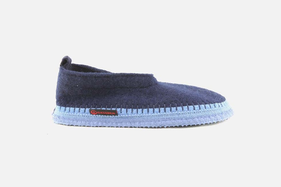 Women Giesswein | Giesswein - Corvatsch Bleu High Slippers On Labotte