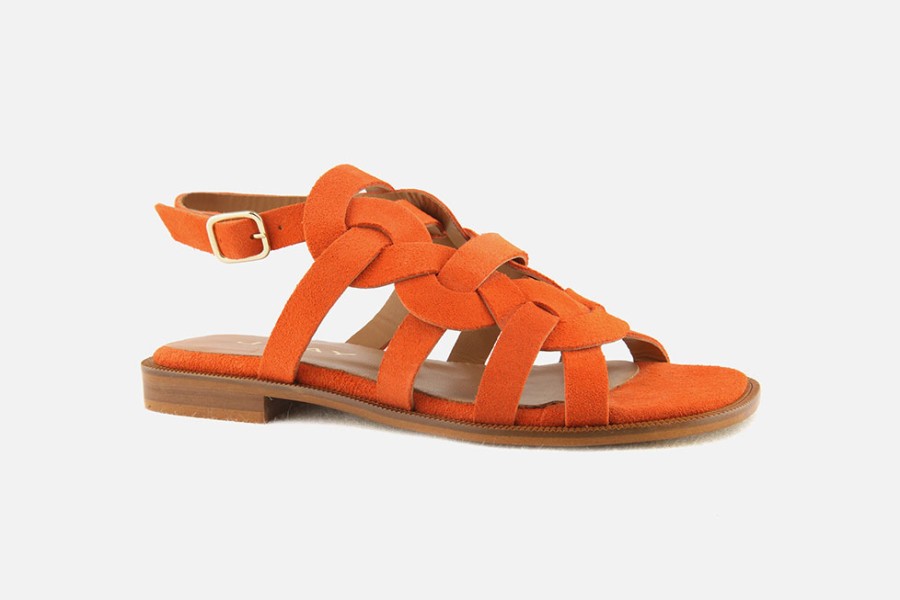 Women Jhay | Jhay - Voltage Mandarina Sandals On Labotte