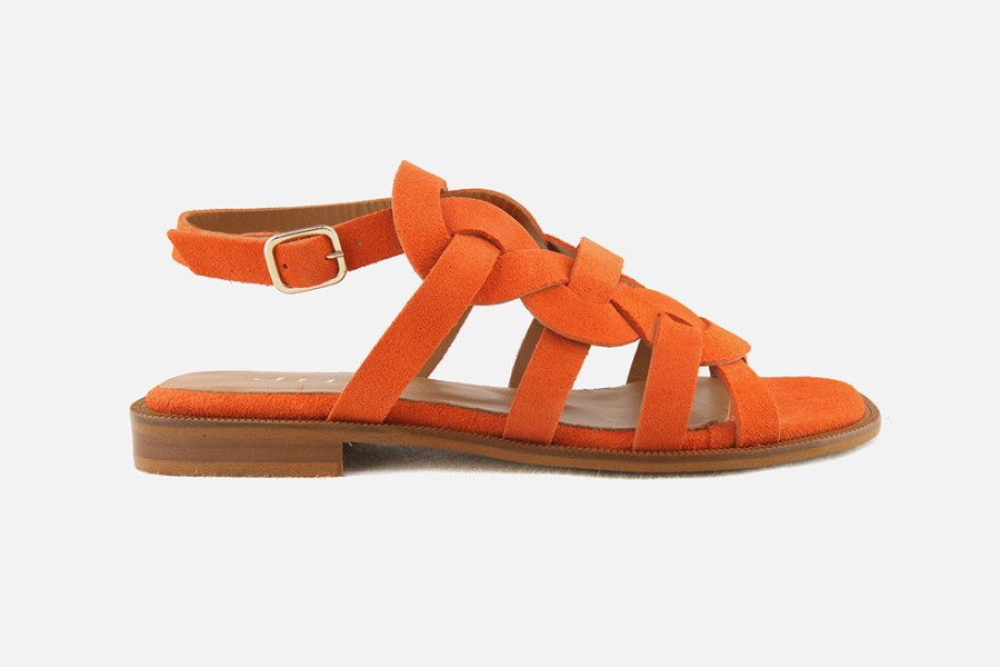 Women Jhay | Jhay - Voltage Mandarina Sandals On Labotte