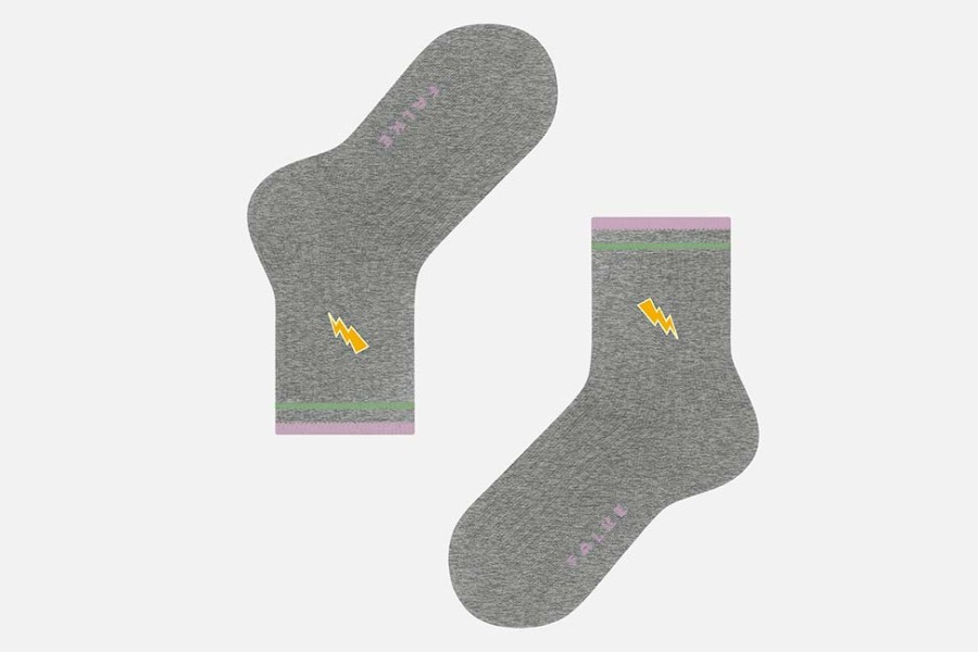 Girls Falke | Falke - Eclair Phospho Gris Socks On Labotte