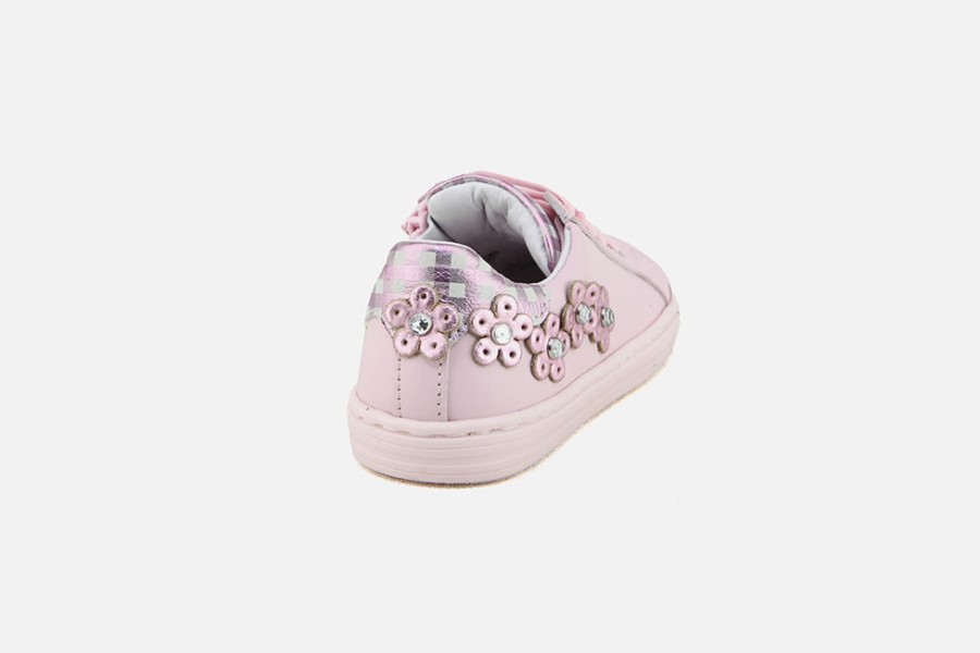 Girls Romagnoli | Romagnoli - Opaline Rosa Lace-Up Shoes On Labotte