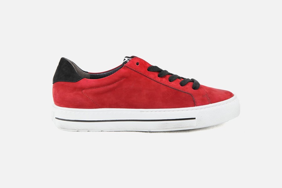 Women Paul Green | Paul Green - Player Cherry Sneakers On Labotte
