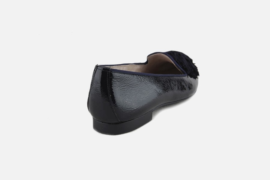 Women Paul Green | Paul Green - Paprika Lack Blue Loafers On Labotte