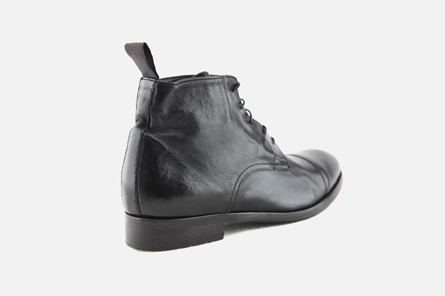 Women Sturlini | Sturlini - Sondrio Black Lace-Up Boots On Labotte