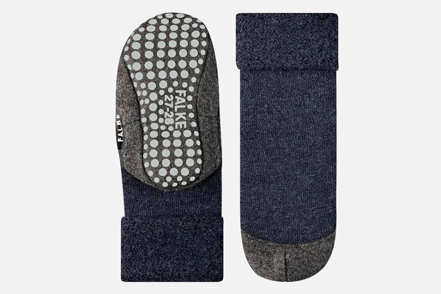 Girls Falke | Falke - Cosyshoes Teens Dark Blue Slippers-Socks On Labotte