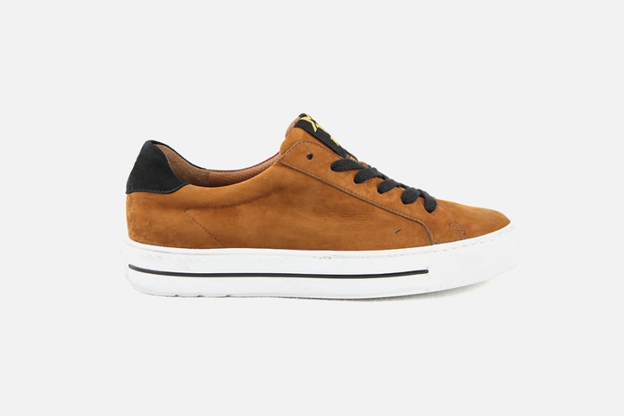 Women Paul Green | Paul Green - Player Cognac Sneakers On Labotte