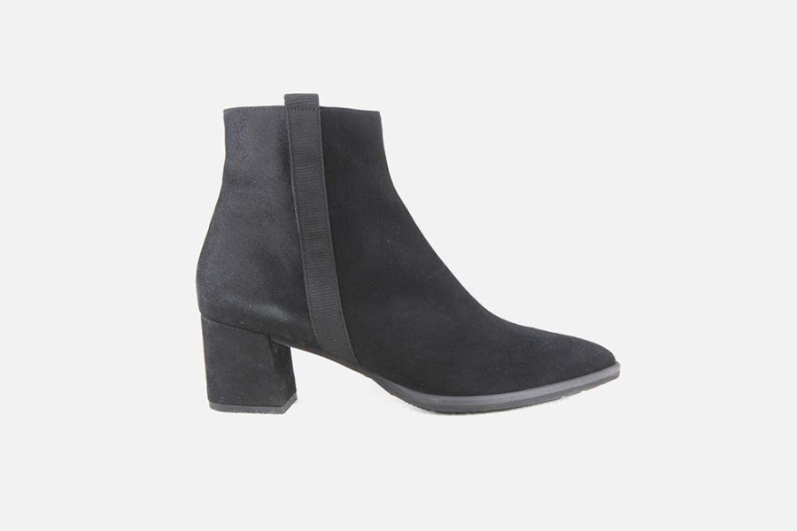 Women Brunate | Brunate - Bourgogne Noir Ankle Boots On Labotte