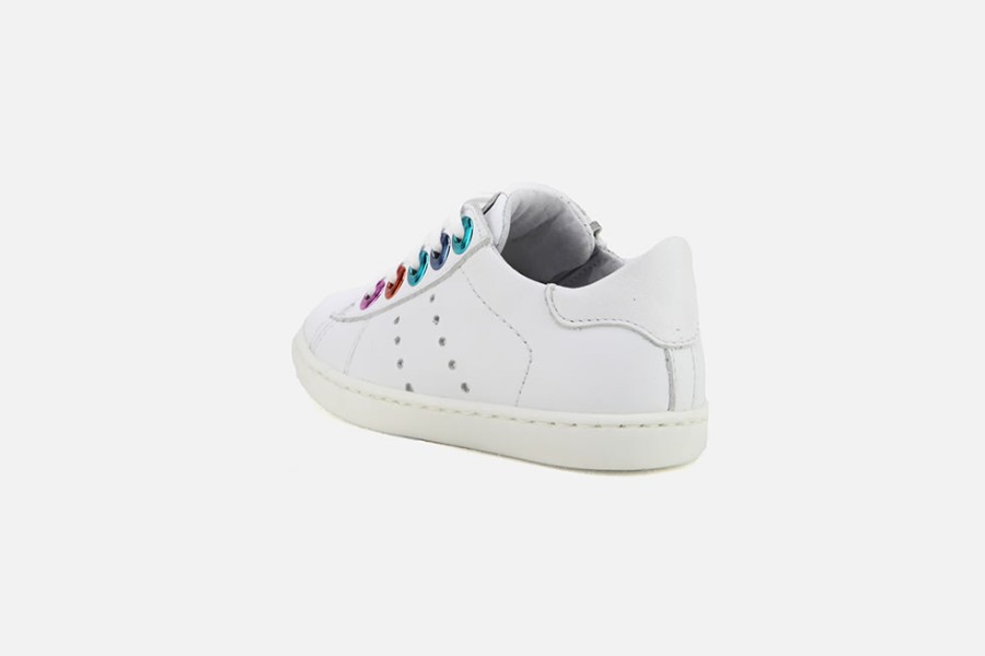Girls Little Mary | Little Mary - Laventure Blanc Multi Lace-Up Shoes On Labotte
