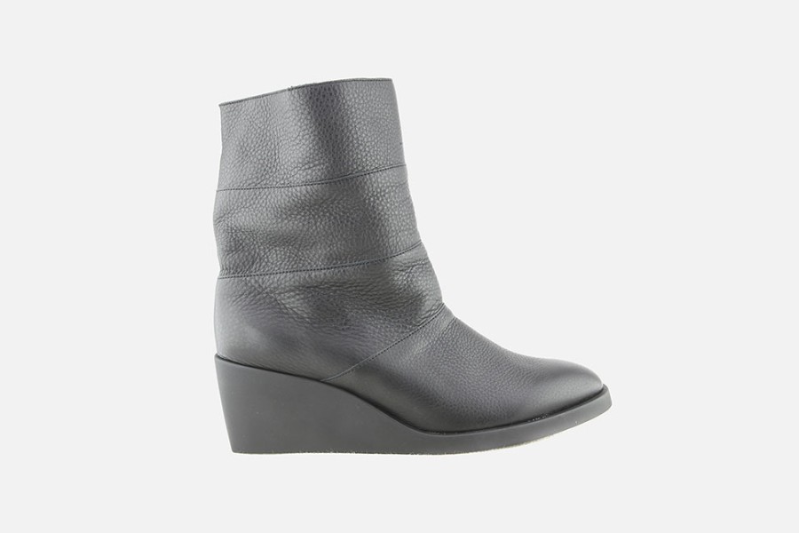 Women Arche | Arche - Tilley Rocky Noir Ankle Boots On Labotte