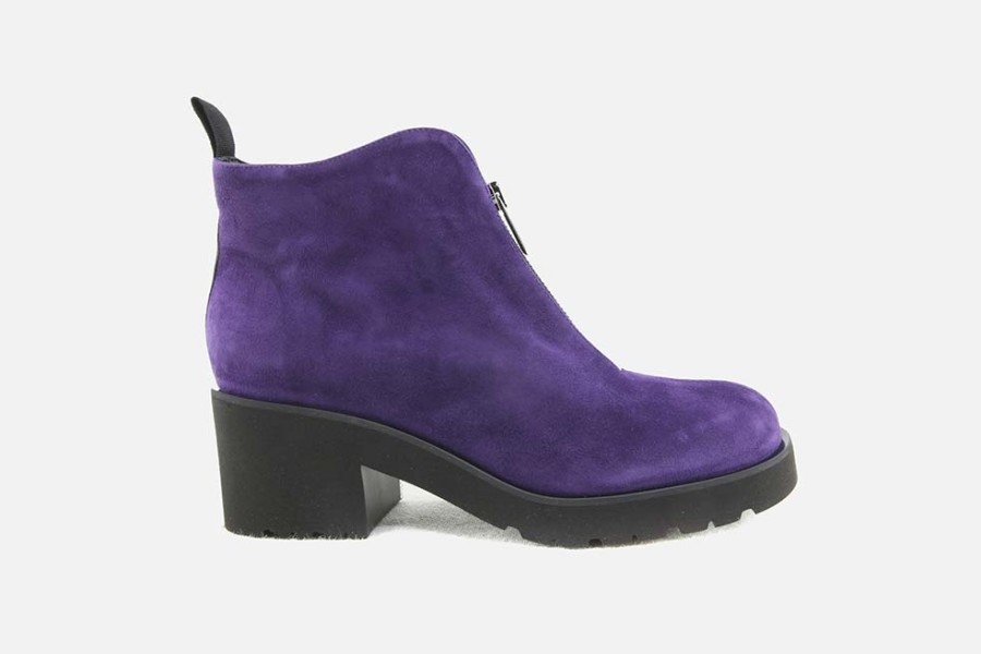 Women Thierry Rabotin | Thierry Rabotin - Toronto Purple Ankle Boots On Labotte