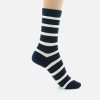 Girls Perrin Manufacture 1924 | Perrin Manufacture 1924 - Perrin305 Rayure Marine Socks On Labotte