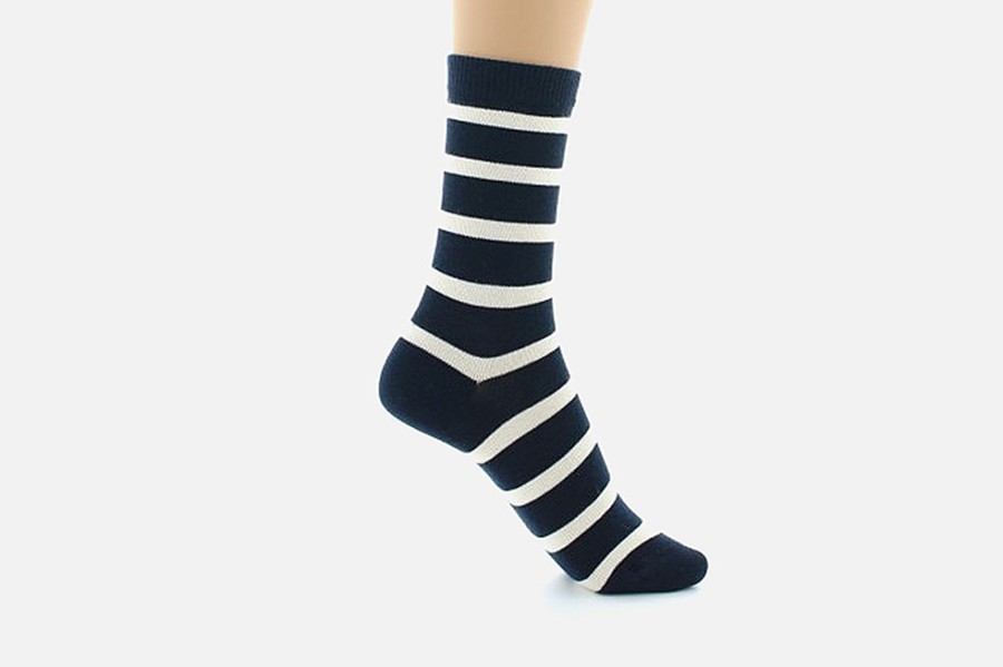 Girls Perrin Manufacture 1924 | Perrin Manufacture 1924 - Perrin305 Rayure Marine Socks On Labotte