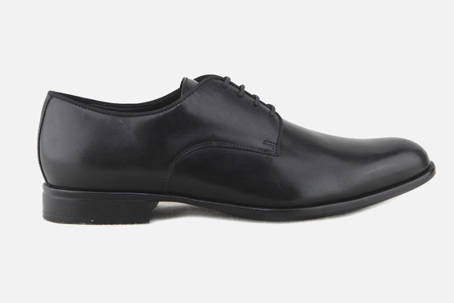 Men Geox | Geox - Iacopo Lisse Noir Derbies On Labotte