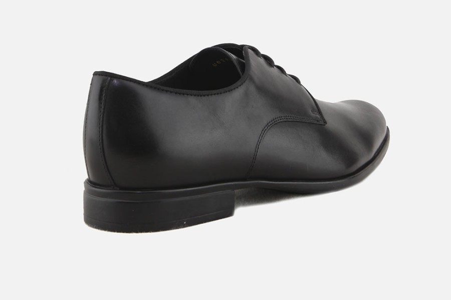 Men Geox | Geox - Iacopo Lisse Noir Derbies On Labotte