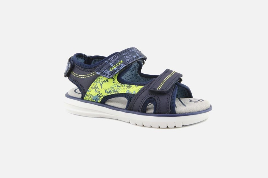 Boys Geox | Geox - Maratea Bleu Sandals On Labotte