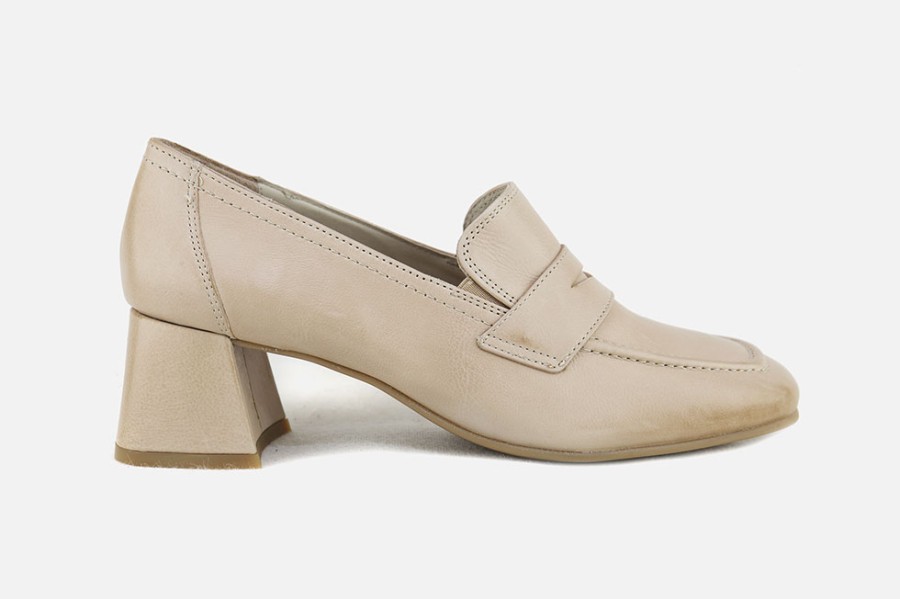 Women Paul Green | Paul Green - Papote Moc Beige Loafers On Labotte