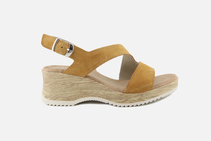 Women Dorking | Dorking - Caprice Camel Sandals On Labotte