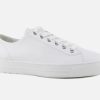 Women Paul Green | Paul Green - Parfait Lisse Blanc Sneakers On Labotte
